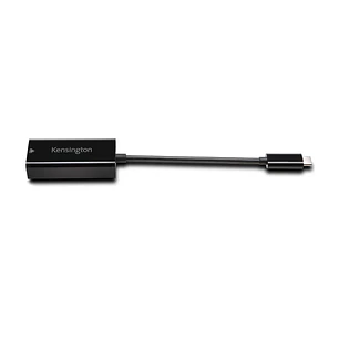 Kensington CA1100E, Adaptador USB-C a Ethernet Gigabit, RJ45 10/100/1000, Negro