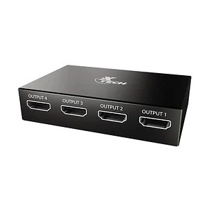 Xtech XHA-420, Splitter HDMI 1 Entrada a 4 Salidas, 4K 30Hz, 3D, con Adaptador