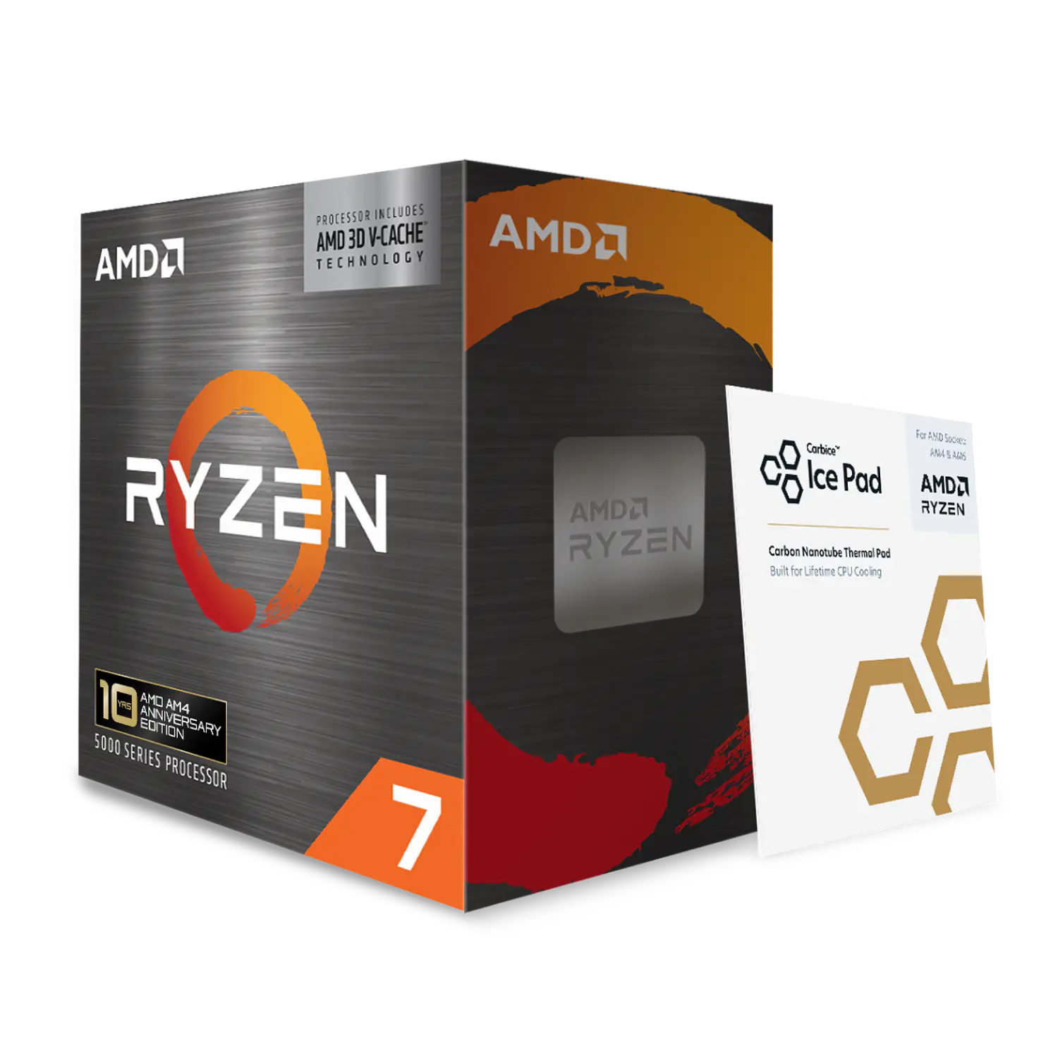 AMD Ryzen 7 5800X3D 10th Anniversary Edition, Procesador Gamer AM4, 8 Núcleos, 96MB Caché 1