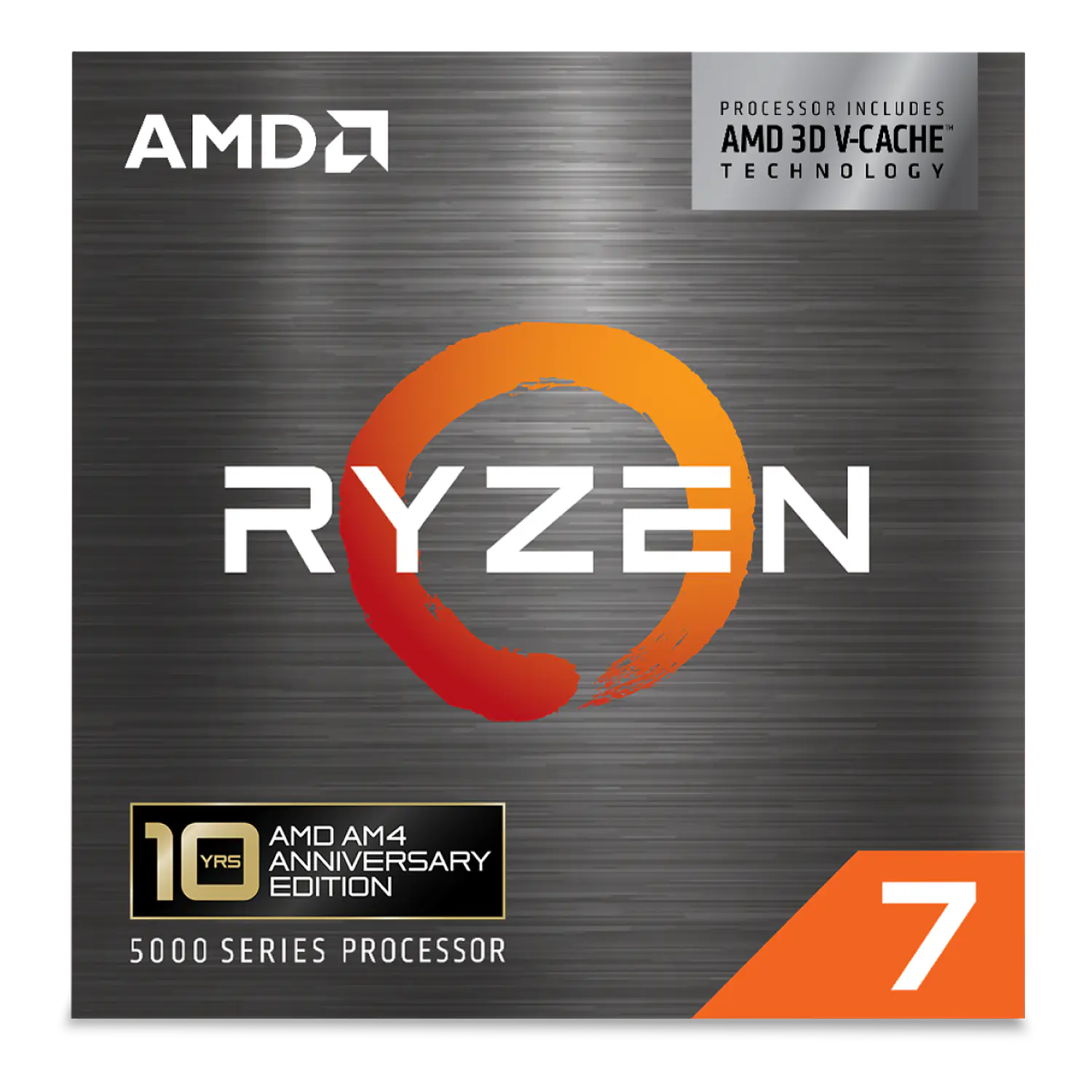 AMD Ryzen 7 5800X3D 10th Anniversary Edition, Procesador Gamer AM4, 8 Núcleos, 96MB Caché 3