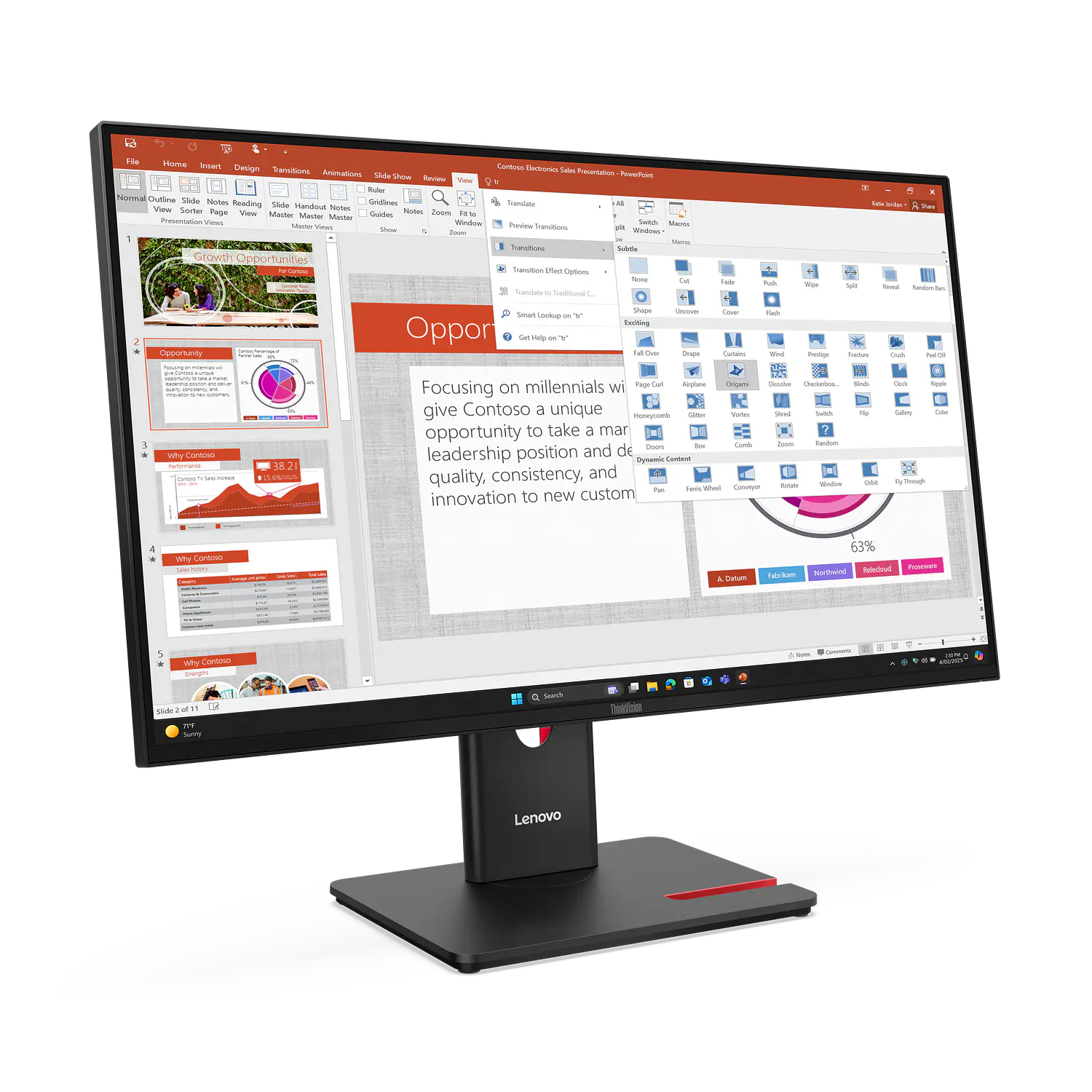 Lenovo ThinkVision T27-40 64A5MAR6CL, Monitor 27