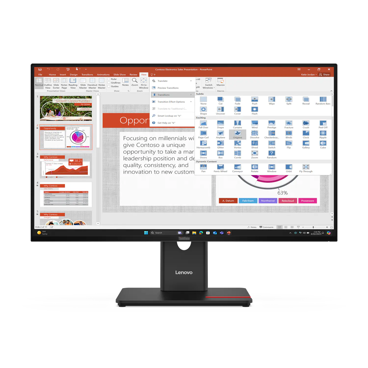 Lenovo ThinkVision T27-40 64A5MAR6CL, Monitor 27