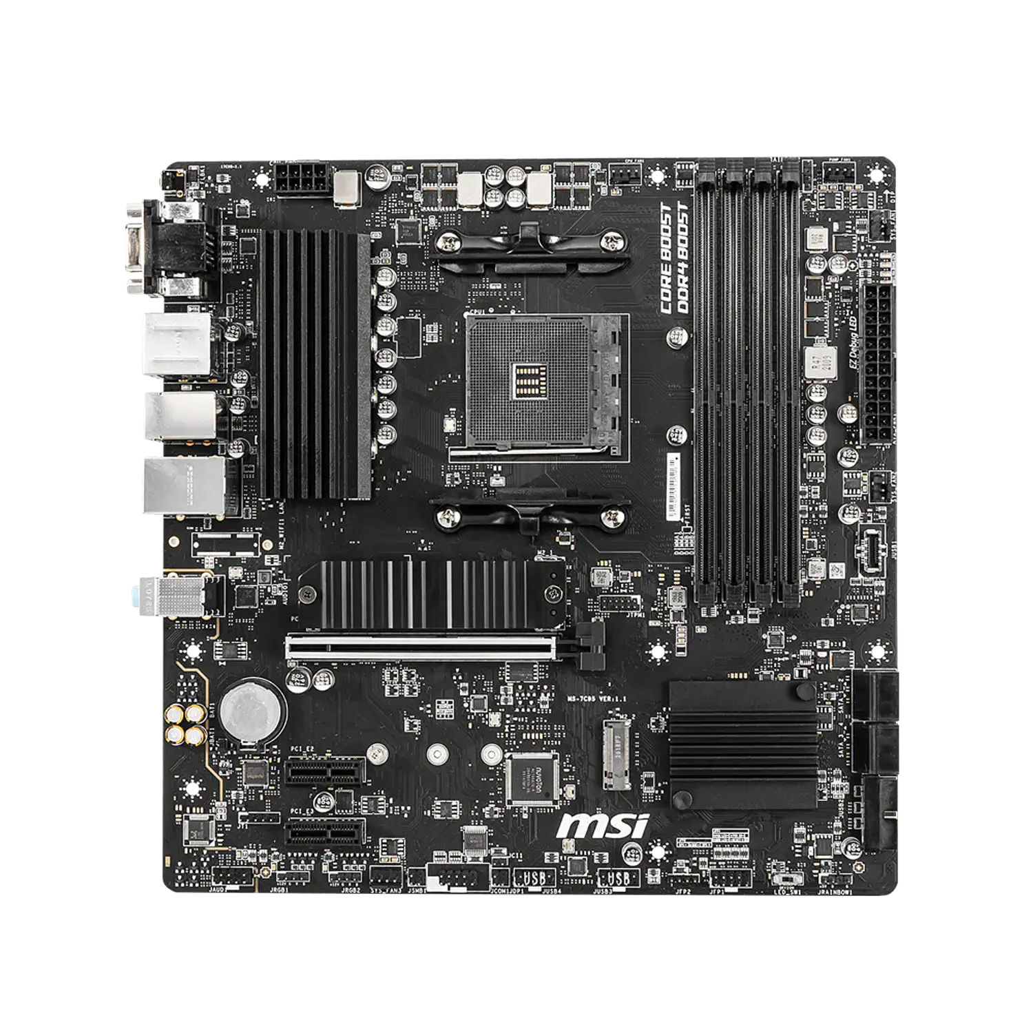 MSI B550M PRO-VDH, Placa Madre Micro-ATX AM4, DDR4 128GB, PCIe 4.0, 2x M.2, Gigabit LAN 4