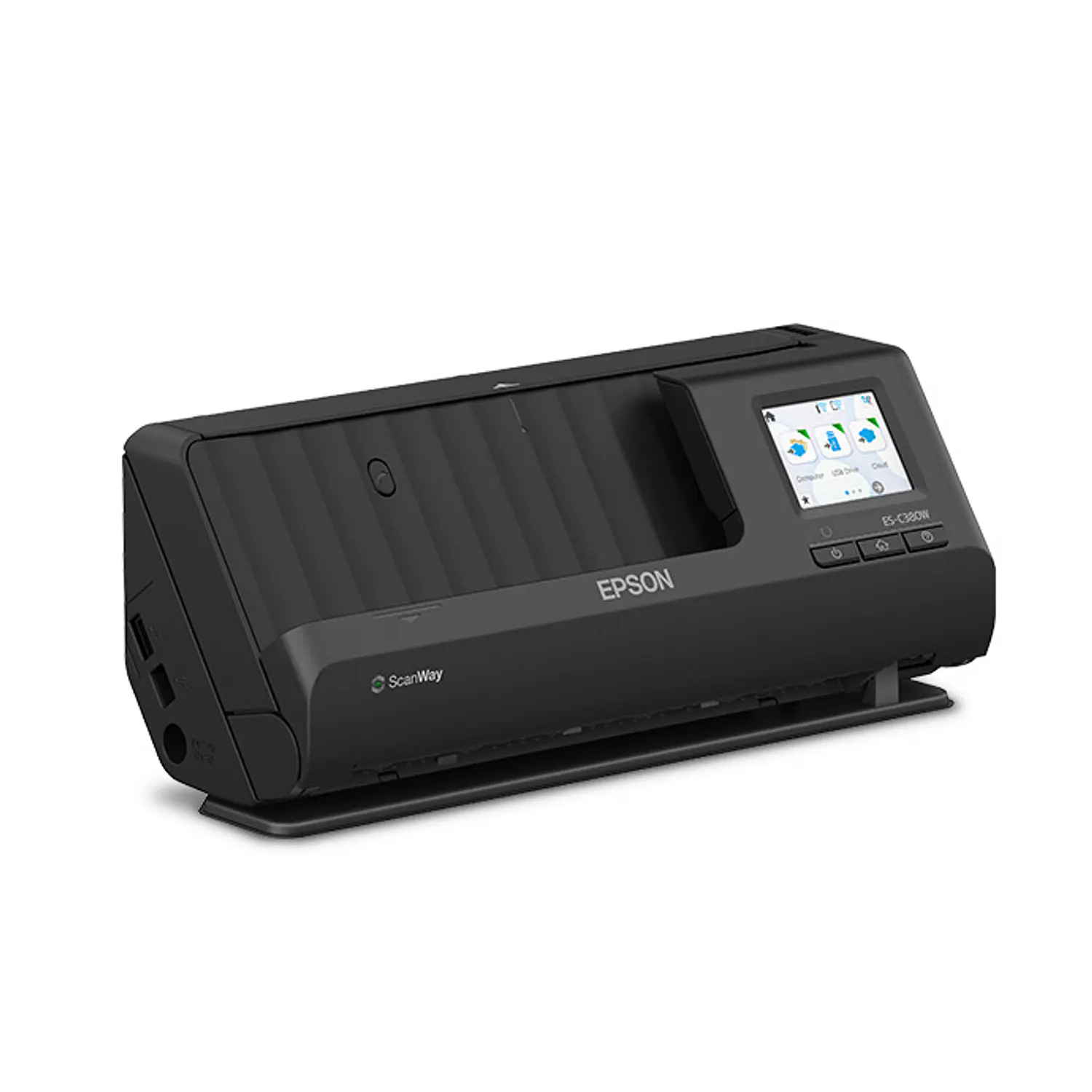 Epson WorkForce ES-C380W, Escáner Dúplex Wi‑Fi, 30 ppm, ADF 20 Hojas, Pantalla Táctil 7