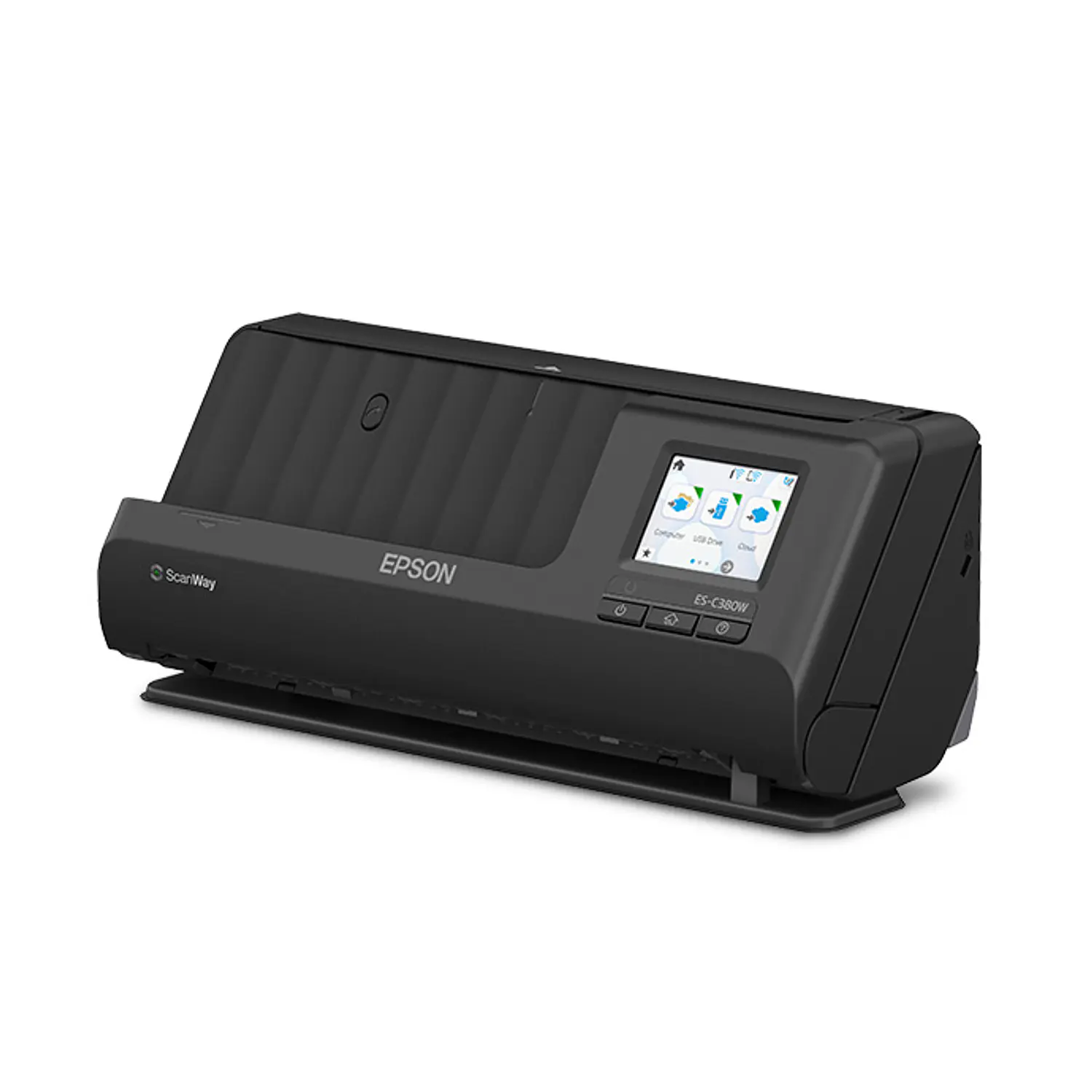 Epson WorkForce ES-C380W, Escáner Dúplex Wi‑Fi, 30 ppm, ADF 20 Hojas, Pantalla Táctil 6