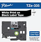 Brother TZe-335, Cinta Laminada P-touch, Blanco sobre Negro, 12 mm x 8 m - Miniatura 1