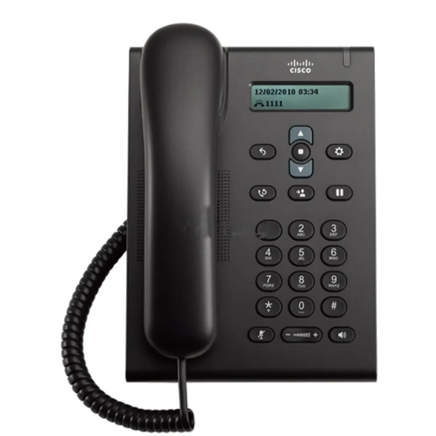 Cisco CP-3905, Teléfono IP SIP, 1 Línea, Pantalla Monocromática, PoE, 2 Puertos Ethernet, Carbón 1