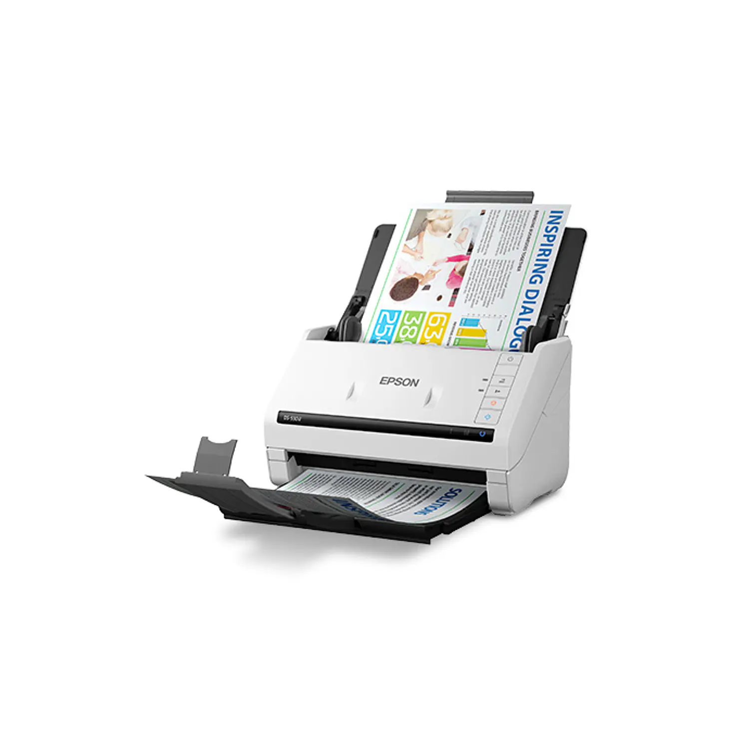 Epson DS-530 II, Escáner de Documentos Dúplex Color, 35 ppm, ADF 50 Hojas, 600 dpi, USB 3.0 1