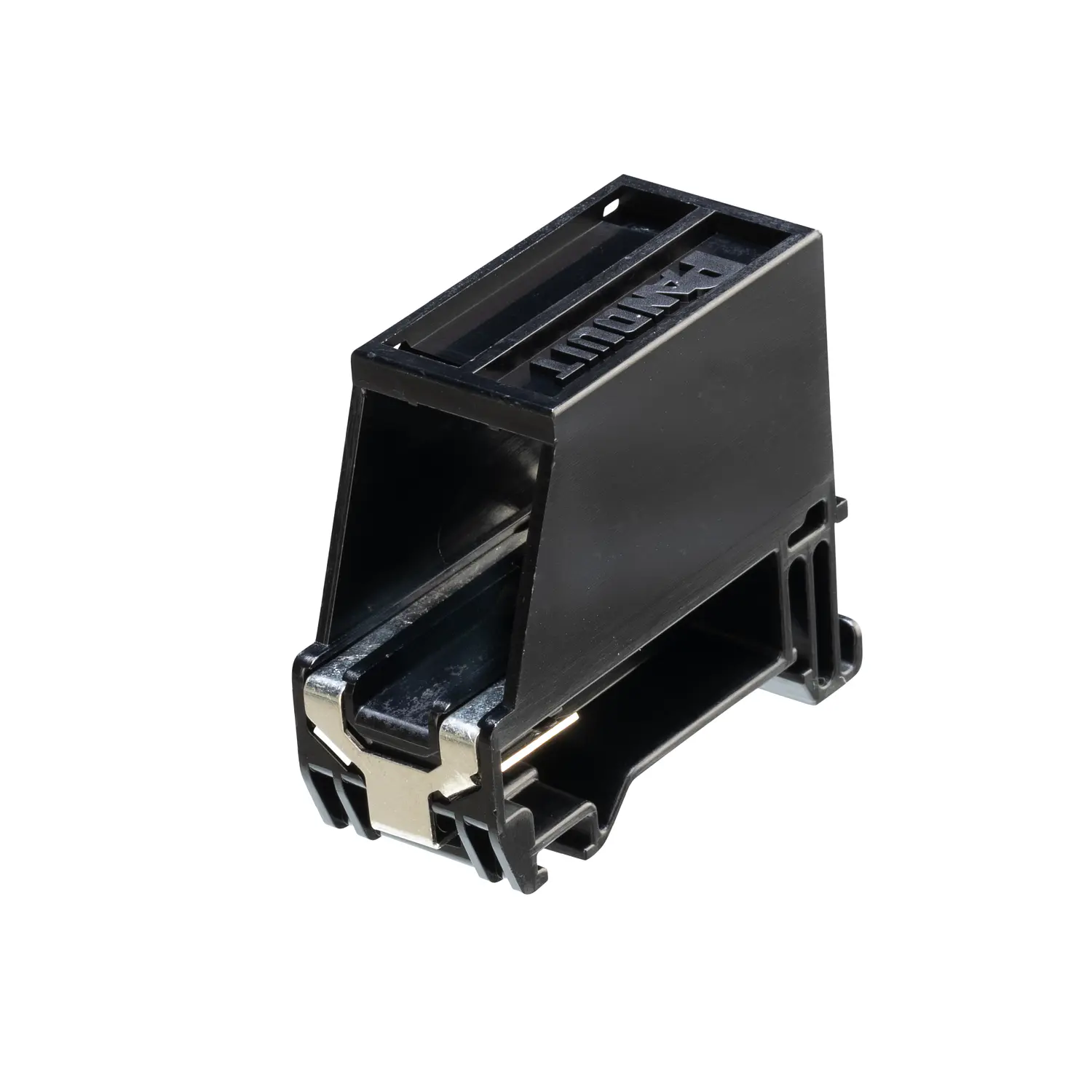 Panduit CADIN1BL-S, Adaptador Blindado Mini-Com para Riel DIN 35 mm, 1 Puerto, Negro 1