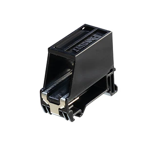 Panduit CADIN1BL-S, Adaptador Blindado Mini-Com para Riel DIN 35 mm, 1 Puerto, Negro