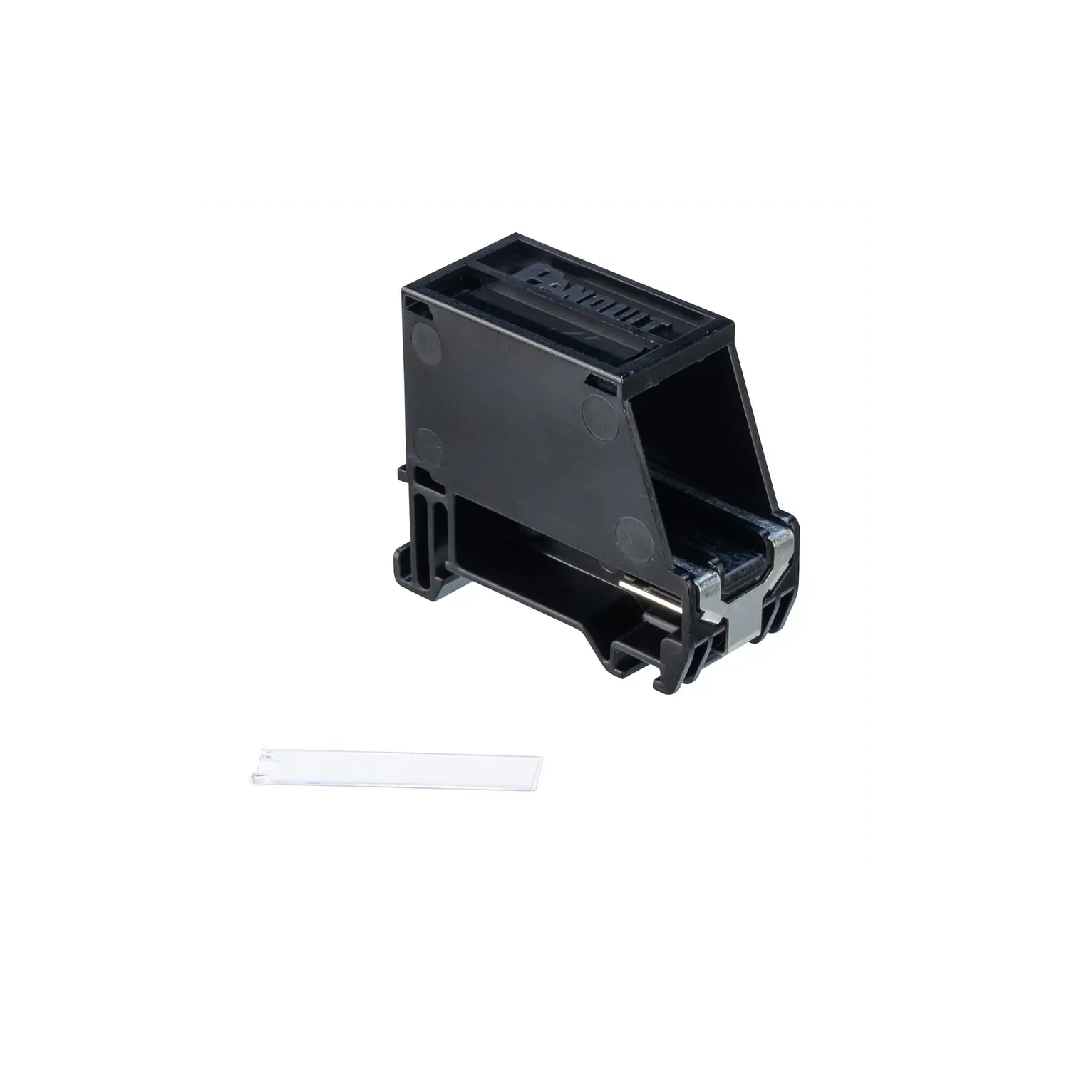 Panduit CADIN1BL-S, Adaptador Blindado Mini-Com para Riel DIN 35 mm, 1 Puerto, Negro 2