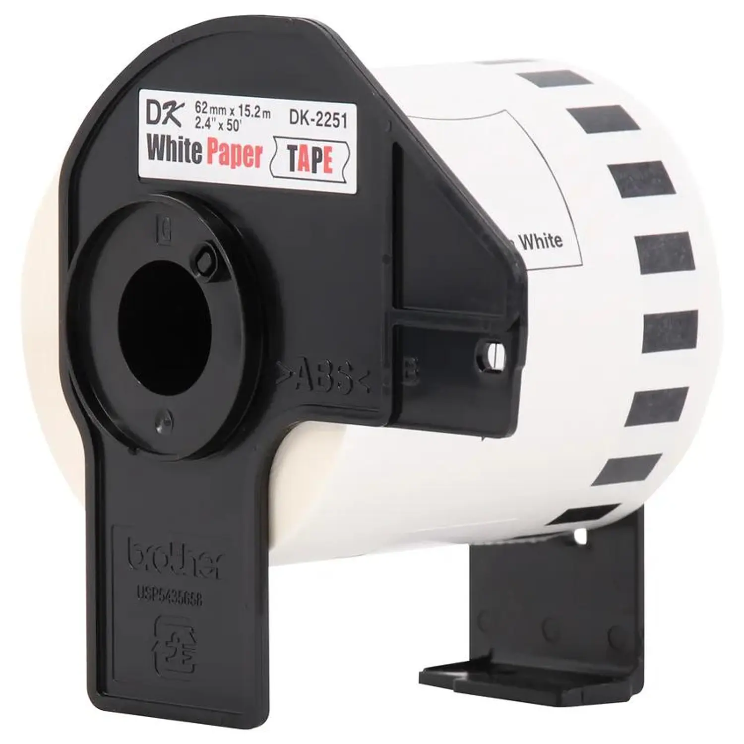 Brother DK-2251, Rollo Continuo Bicolor Negro/Rojo, 62 mm x 15.2 m, Blanco 3