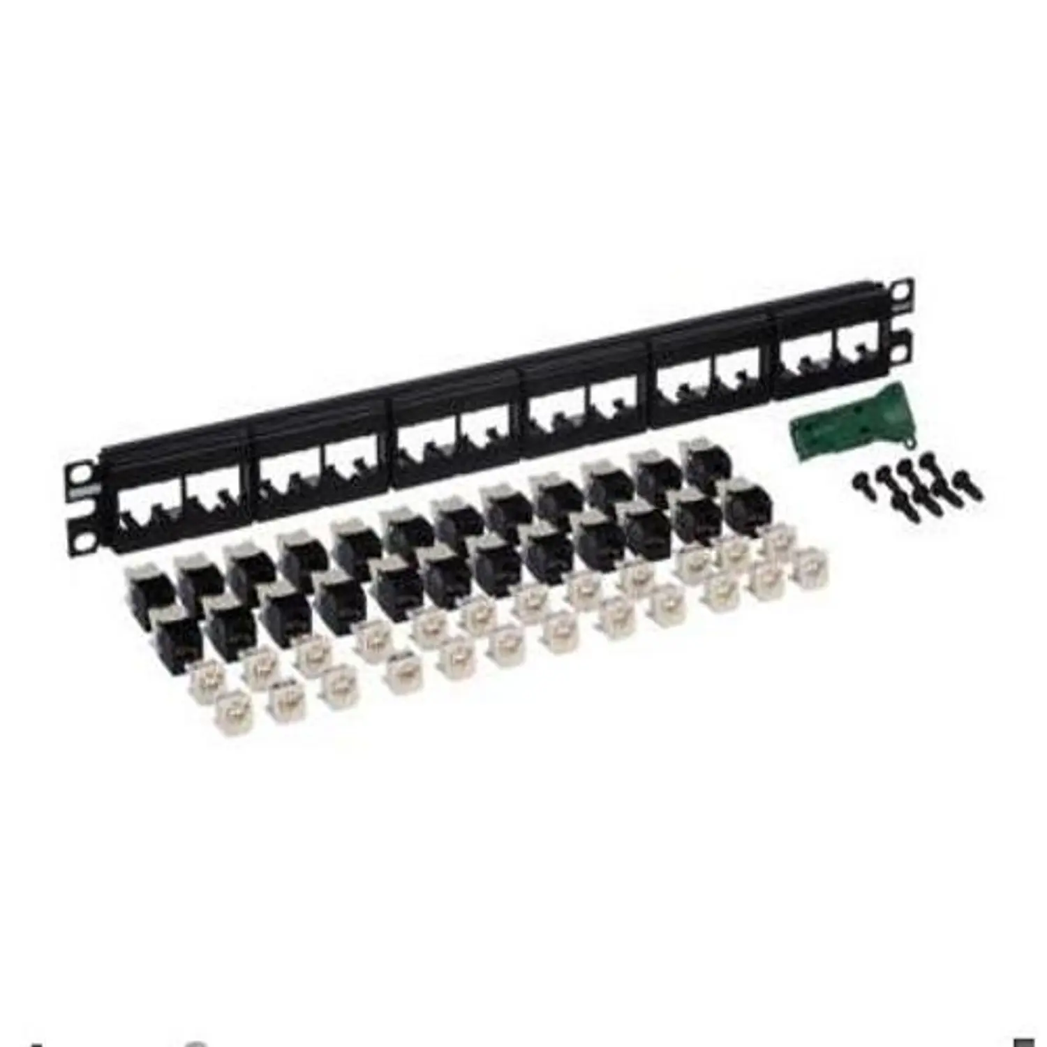 Panduit KT035XCL82, Kit Patch Panel Cat6, 24 Puertos, 24 Módulos RJ45 UTP, Mini-Com, Negro 1