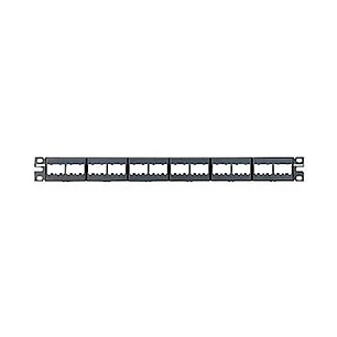 Panduit KT035XCL82, Kit Patch Panel Cat6, 24 Puertos, 24 Módulos RJ45 UTP, Mini-Com, Negro