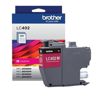 Brother LC402MS, Cartucho de Tinta Magenta Original, Rendimiento Estándar, 550 Páginas