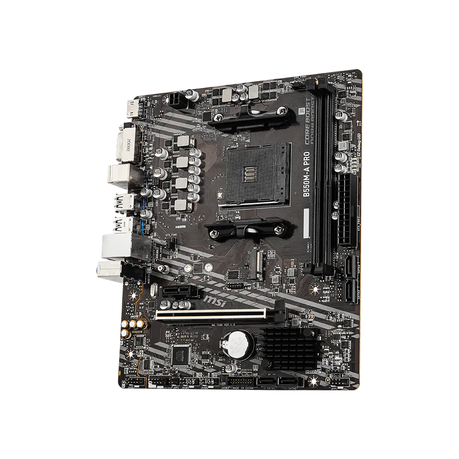 MSI B550M-A PRO, Placa Madre Micro-ATX AM4, DDR4 hasta 64GB, PCIe 4.0, M.2, HDMI, LAN 4