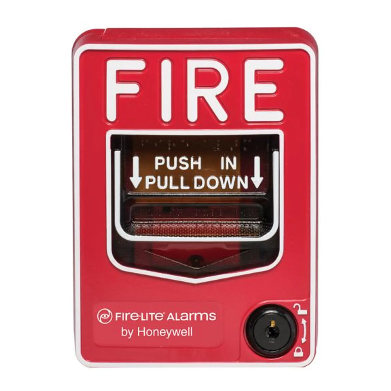Fire-Lite BG-12, Estación Manual de Alarma, Doble Acción, Contacto NO, Reinicio Hexagonal 1
