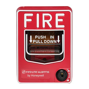 Fire-Lite BG-12, Estación Manual de Alarma, Doble Acción, Contacto NO, Reinicio Hexagonal