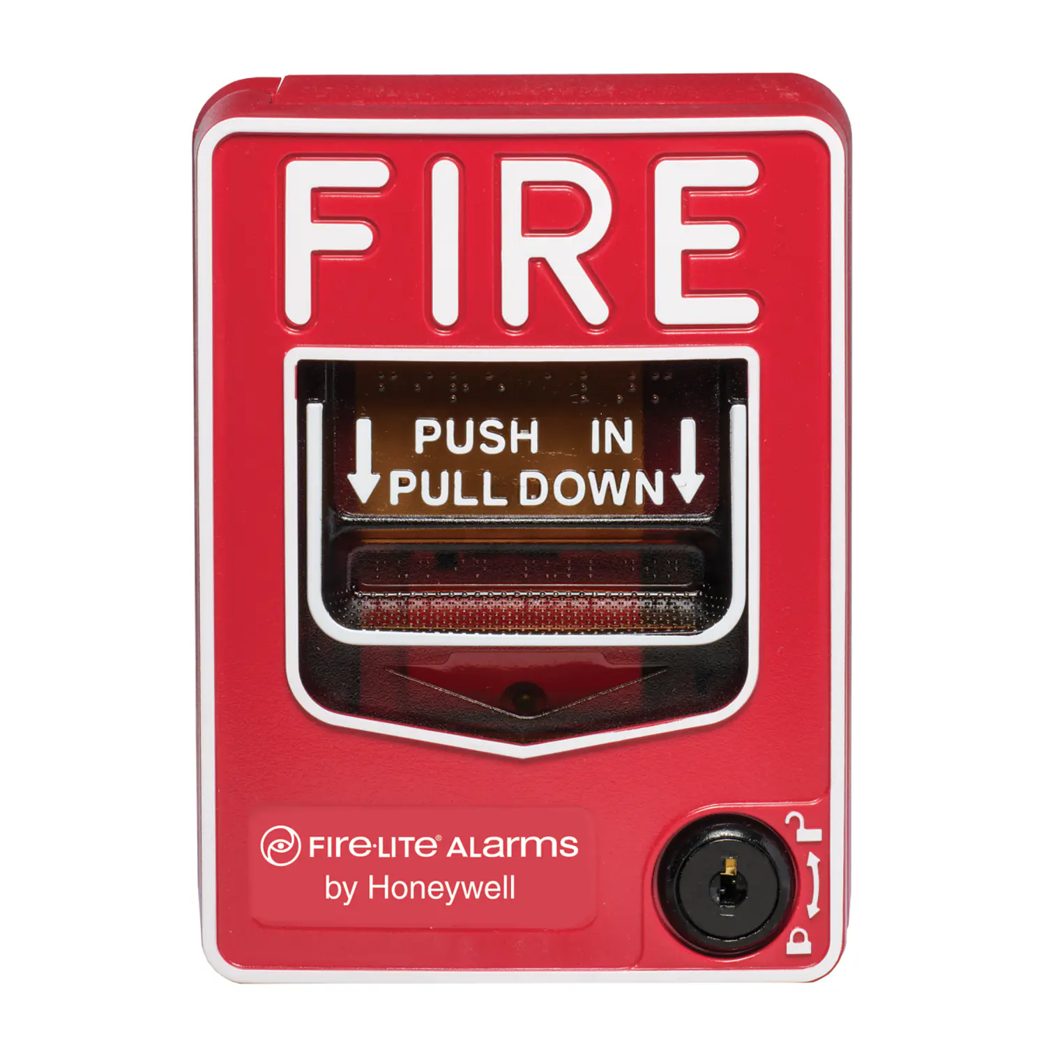 Fire-Lite BG-12, Estación Manual de Alarma, Doble Acción, Contacto NO, Reinicio Hexagonal 2