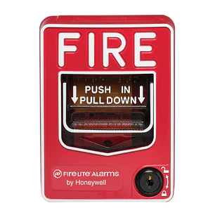 Fire-Lite BG-12, Estación Manual de Alarma, Doble Acción, Contacto NO, Reinicio Hexagonal