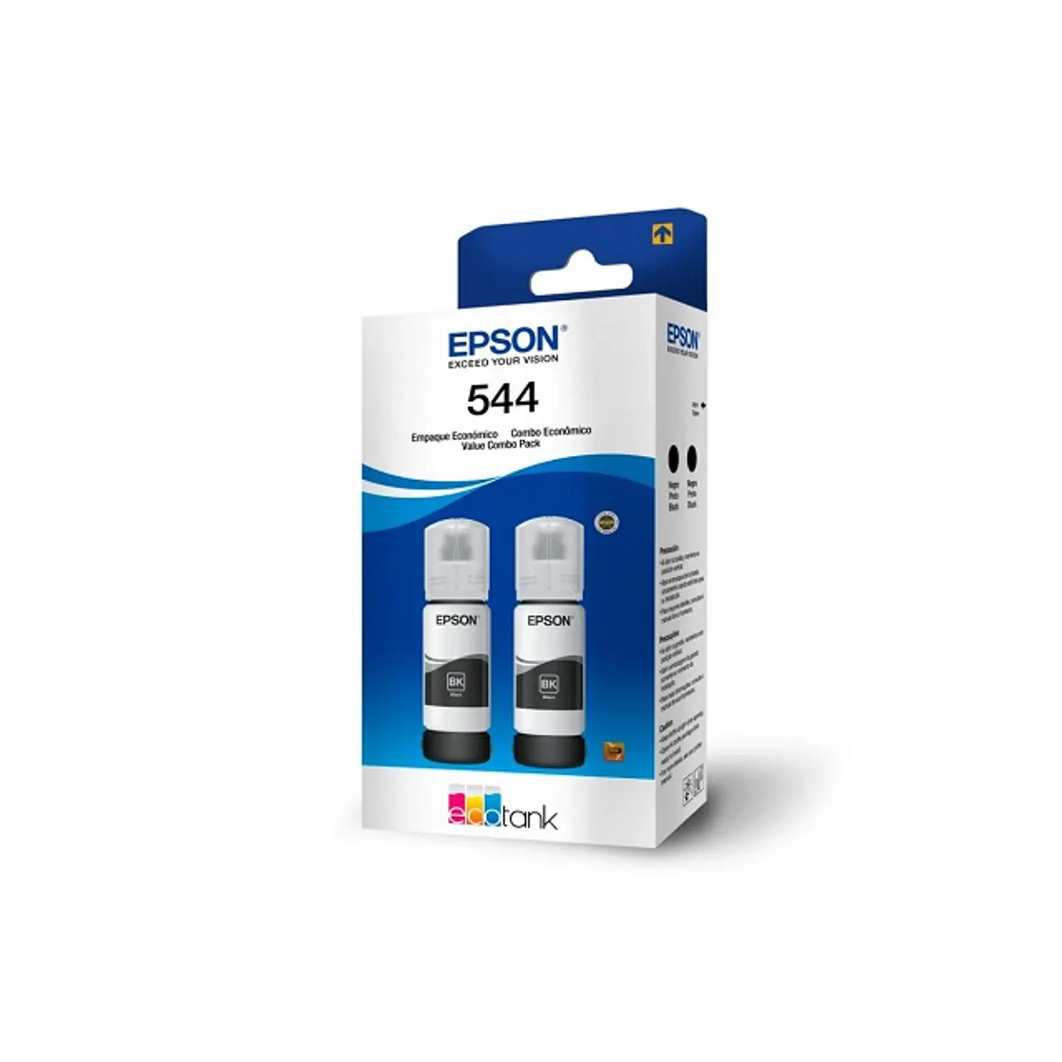 Epson T544120-2P, Pack de 2 Botellas de Tinta Negra Original