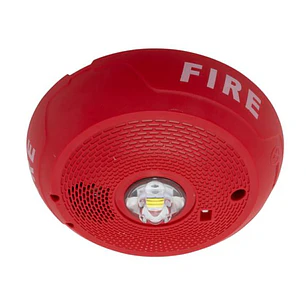 FireLite PC2RLED, Sirena Estroboscópica LED, Techo, 2 Hilos, 24V, 15 A 177cd, Roja