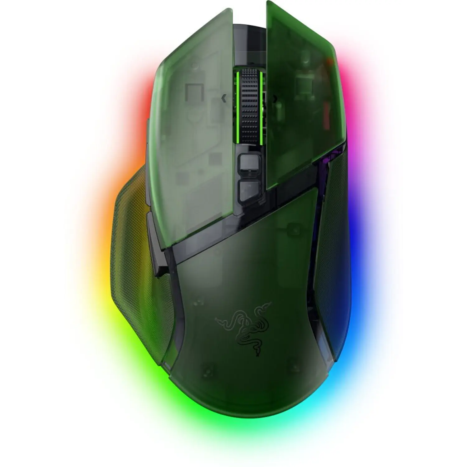 Razer Basilisk V3 Pro 35K, Mouse Gamer Inalámbrico, 35000 DPI, 11 Botones, RGB, Verde Phantom 5