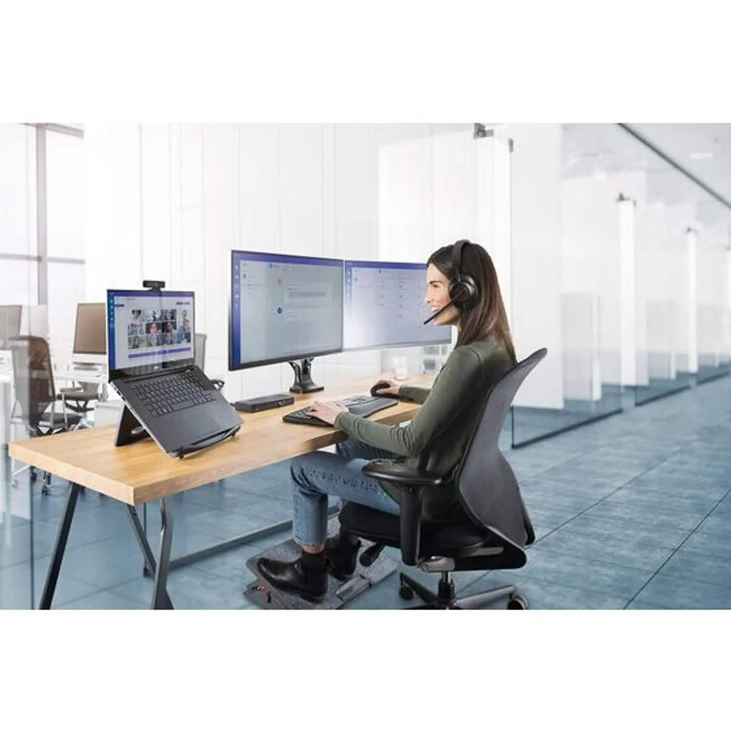 Kensington Easy Riser EQ SmartFit K52805WW, Base Ergonómica para Notebook 12-17