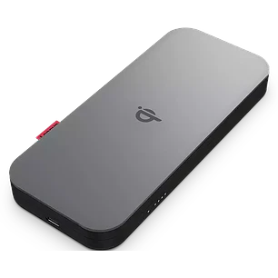 Lenovo Go, Batería Externa 10000mAh, USB-C 27W, Qi 15W, Negra