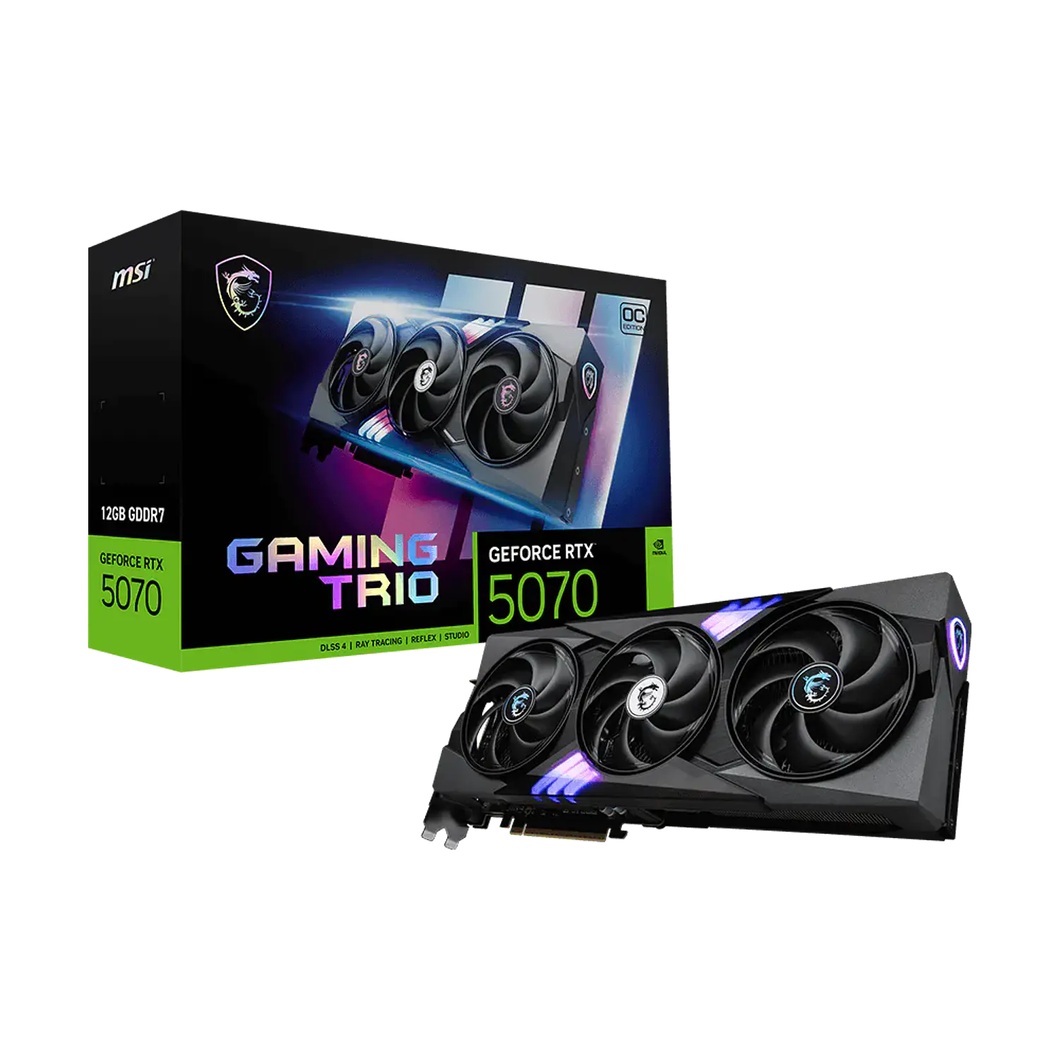 MSI RTX 5070 GAMING TRIO OC G5070-12GTC, Tarjeta de Video 12GB GDDR7, RGB 7