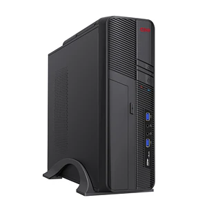 PCTronix Clio S-605, Gabinete Slim Micro-ATX, Mini-ITX, Fuente SFX 500W, Negro