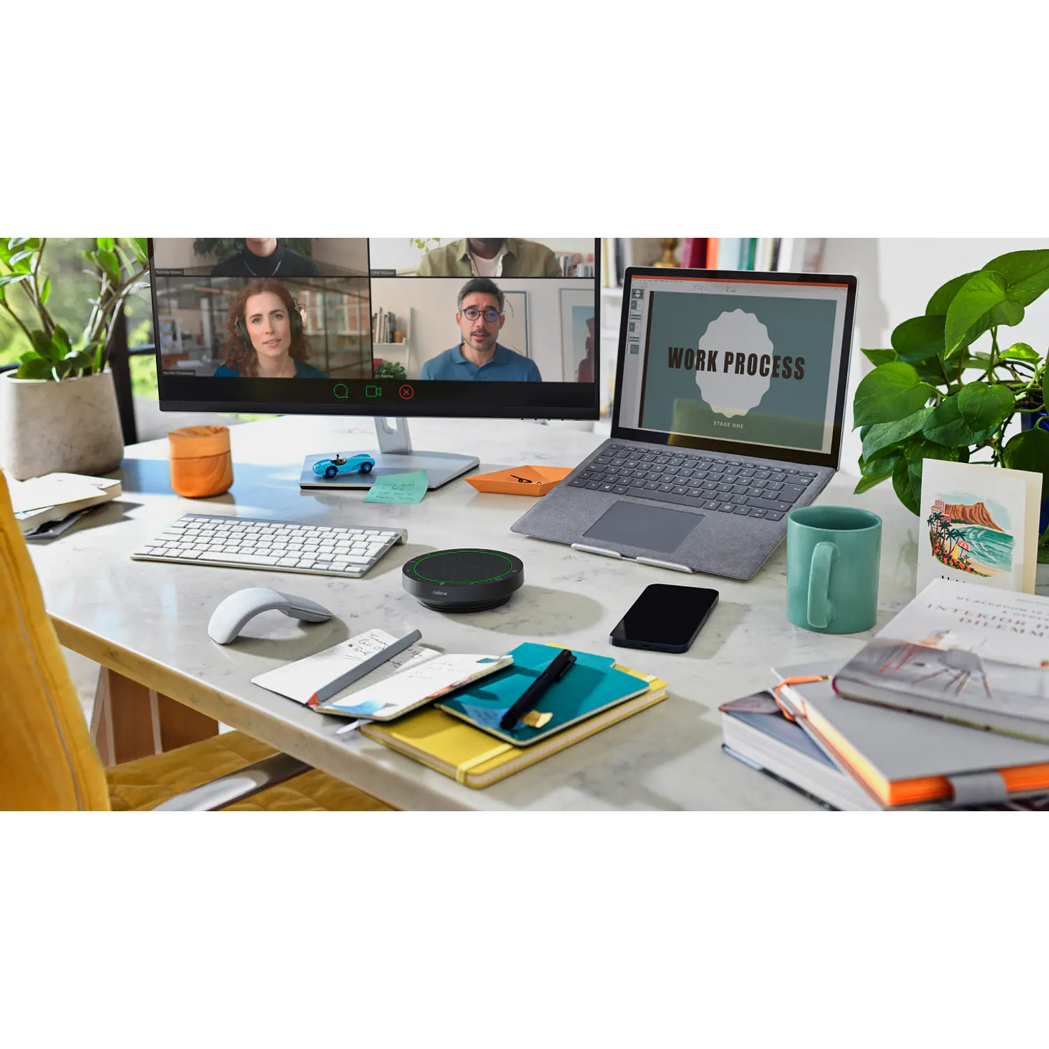 Jabra Speak2 55 MS Teams 2755-109, Speakerphone Bluetooth 5.1, USB-C/USB-A, 4 Micrófonos, IP64, 12 Horas 6
