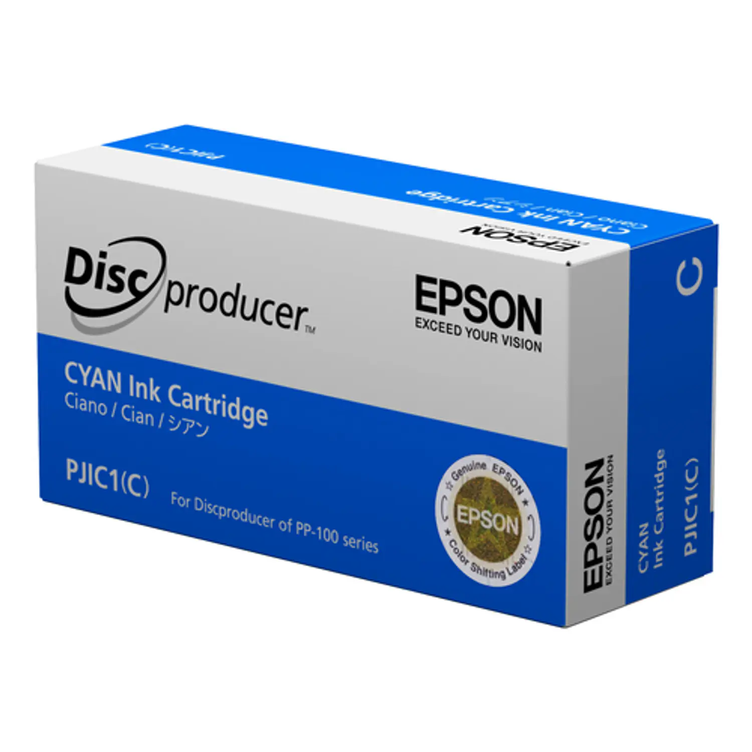 Epson PJIC7(C), Cartucho de Tinta Cian Original para Discproducer, Tinta Dye