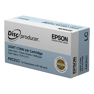 Epson PJIC7(LC), Cartucho de Tinta Cian Claro Original para Discproducer, Tinta Dye