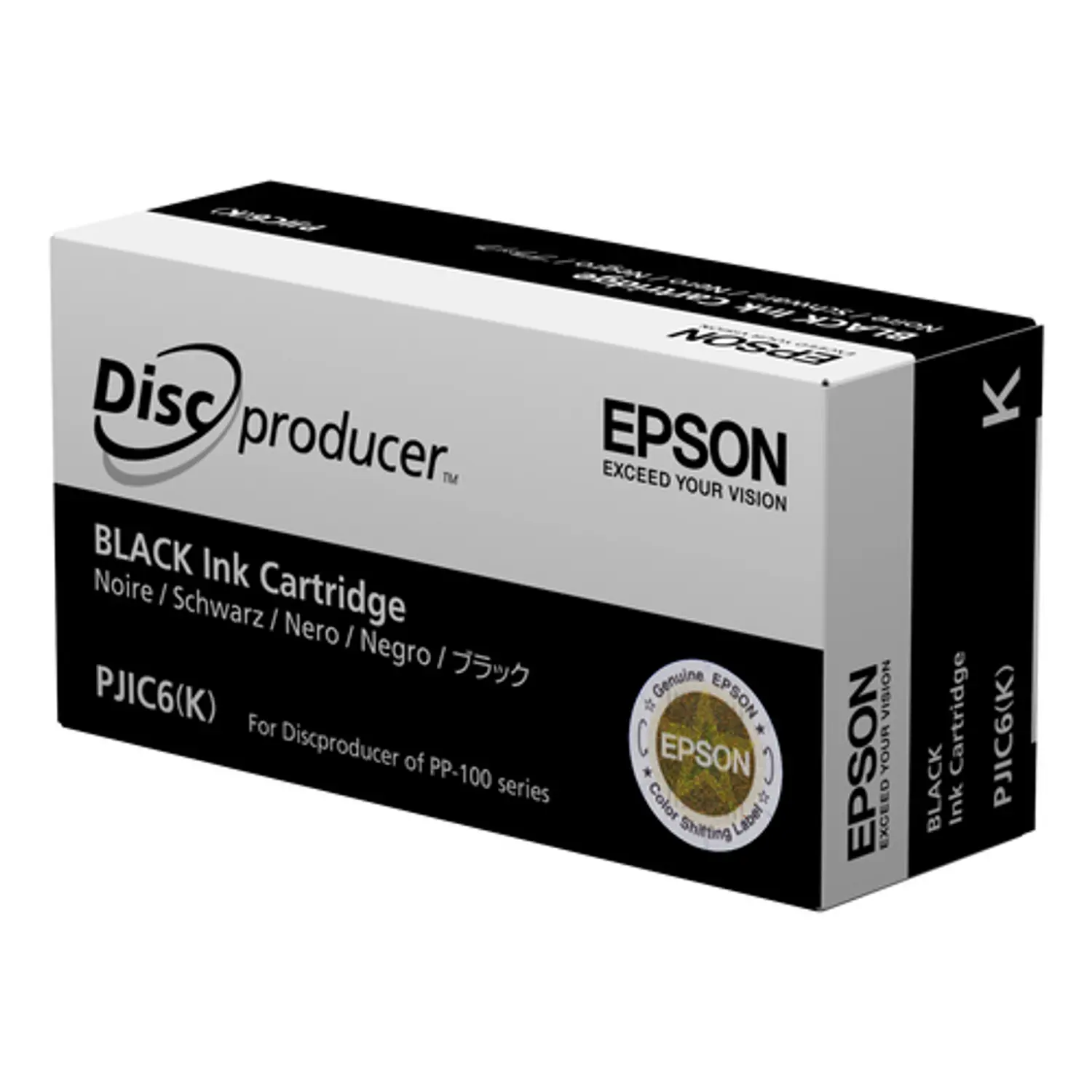 Epson PJIC7(K), Cartucho de Tinta Negra Original para Discproducer, Tinta Dye