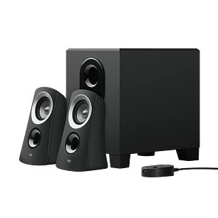 Logitech Z313 Sistema de Parlantes 2.1, 25W RMS, Subwoofer, Entrada 3.5mm, Control Cableado, Negro