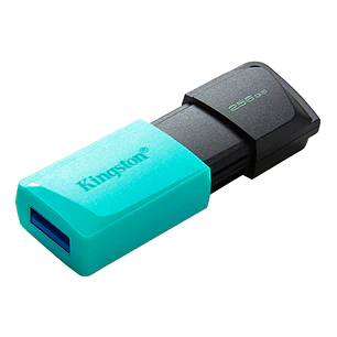 Kingston DataTraveler Exodia M, Pendrive 256GB USB-A, USB 3.2 Gen 1, Negro con Tapa Turquesa