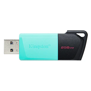 Kingston DataTraveler Exodia M, Pendrive 256GB USB-A, USB 3.2 Gen 1, Negro con Tapa Turquesa