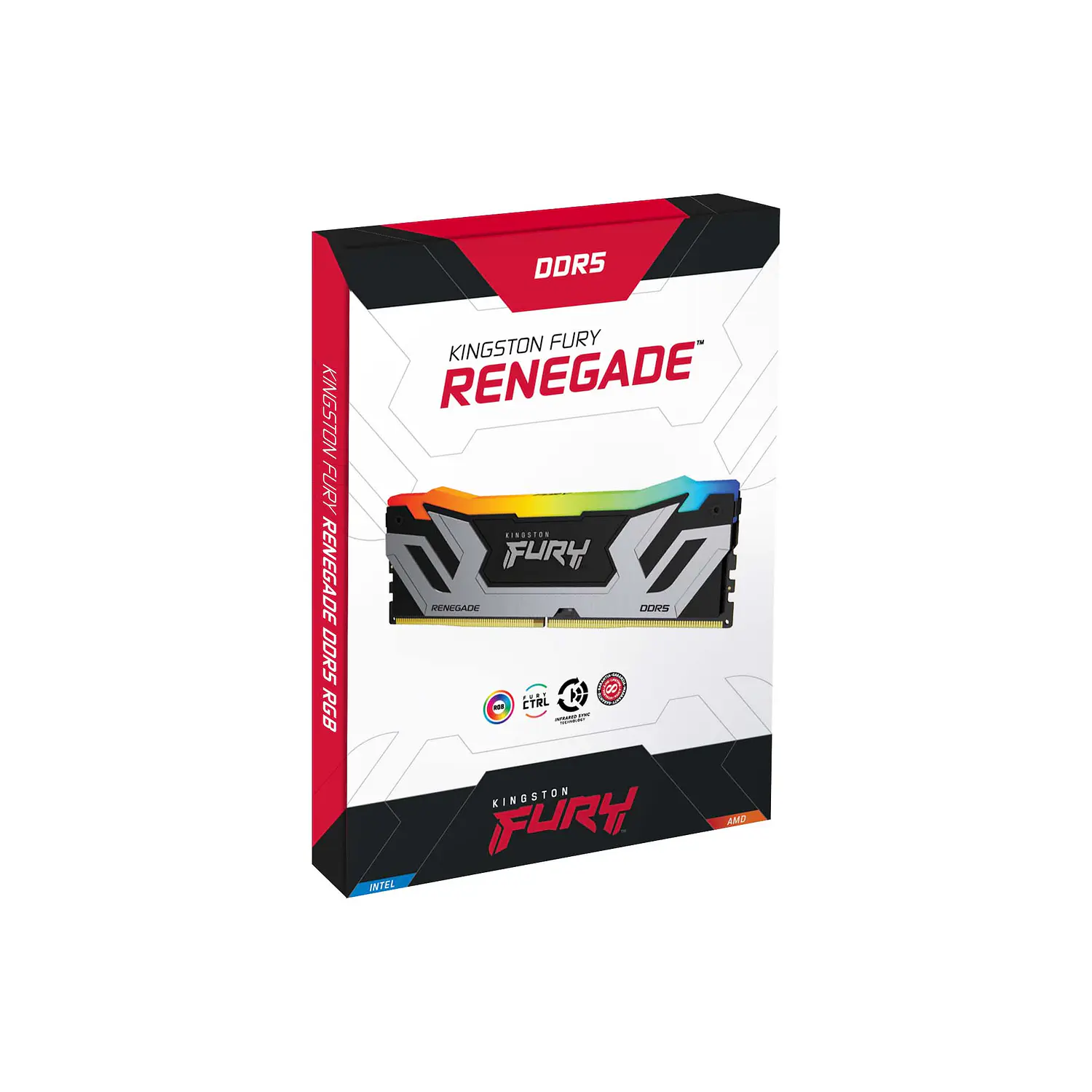 Kingston FURY Renegade RGB, RAM 24GB DDR5 7200MT/s, CL38, XMP 3.0, Negro/Plateado 3