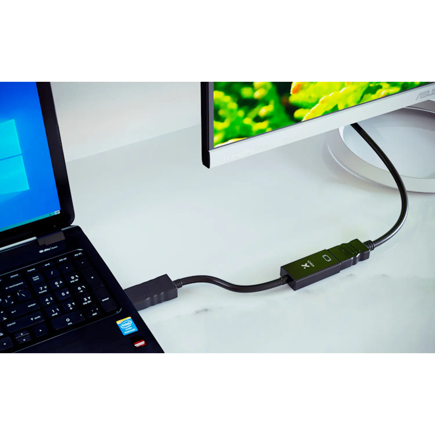 Xtech XTC-378 Adaptador DisplayPort 1.2 Macho a HDMI Hembra, 4K, 20 cm, Audio Digital, Negro 6