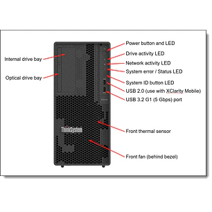 Lenovo ThinkSystem ST50 V3, Servidor Torre Xeon 6325P, 16GB DDR5 ECC, HDD 2TB, 300W