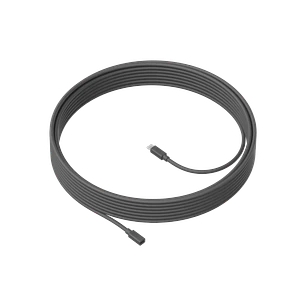 Logitech Cable, Extensión para Micrófono MeetUp, 10 m, Negro