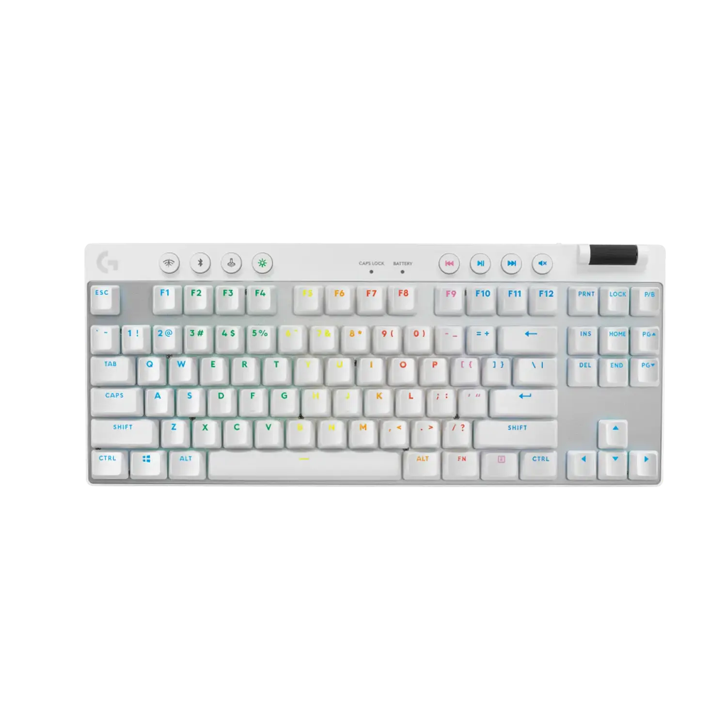 Logitech G PRO X TKL, Teclado Mecánico Inalámbrico, GX Brown, RGB, Blanco 1