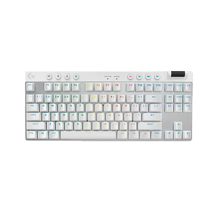 Logitech G PRO X TKL, Teclado Mecánico Inalámbrico, GX Brown, RGB, Blanco