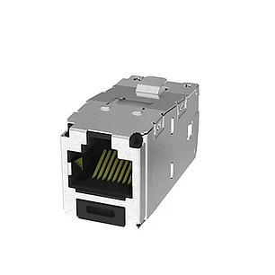 Panduit Mini-Com TX6A 10Gig, Jack RJ45 Cat6A STP, 10GBASE-T, Estilo TG, Negro