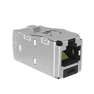 Panduit Mini-Com TX6A 10Gig, Jack RJ45 Cat6A STP, 10GBASE-T, Estilo TG, Negro