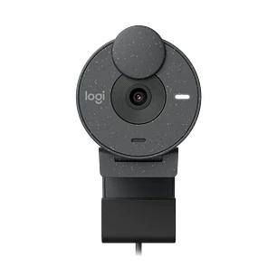 Logitech Brio 300, Webcam Full HD 1080p, Micrófono con Reducción de Ruido, USB-C, Grafito