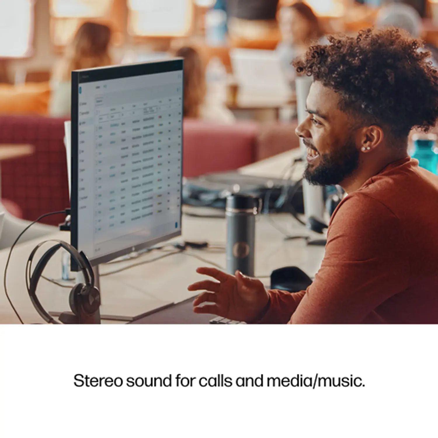 Poly Voyager Focus 2, Audífono Bluetooth, ANC, Microsoft Teams, USB-C/A, Base de Carga 7