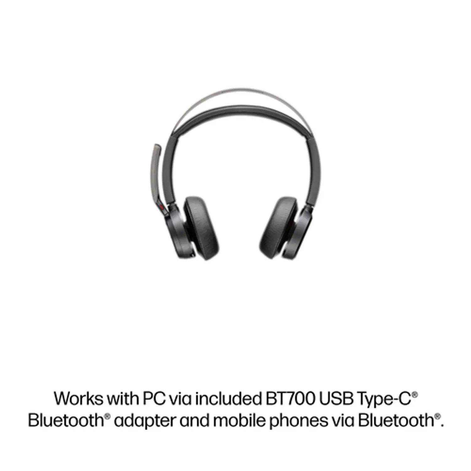 Poly Voyager Focus 2, Audífono Bluetooth, ANC, Microsoft Teams, USB-C/A, Base de Carga 6