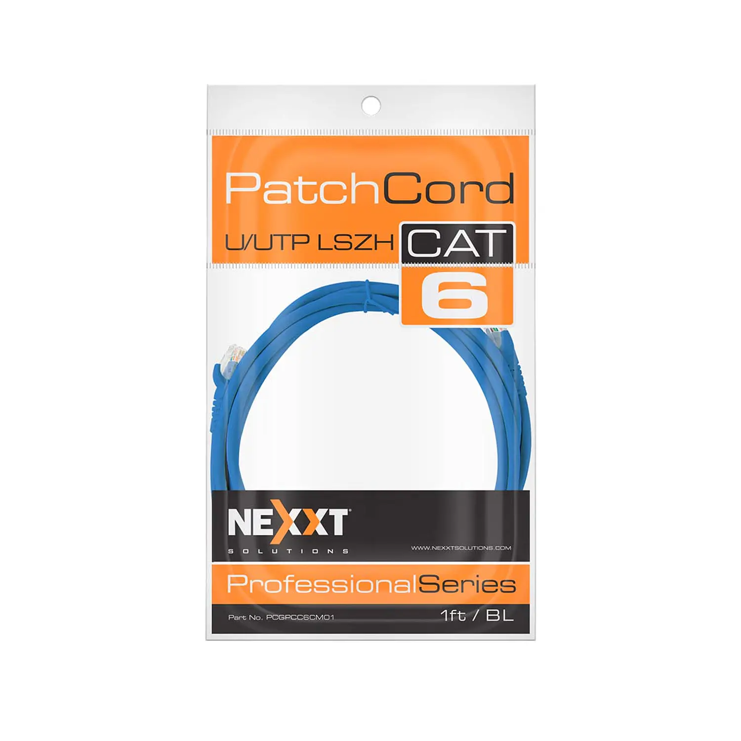 Nexxt Solutions Patch Cord Cat6 U/UTP, RJ45, 30 cm, 24AWG, CM, Azul 3